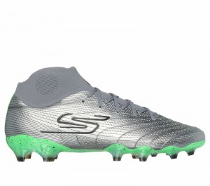 Zapatos De Fútbol Skechers SKX_01 - High™ Mujer Plateados Verdes Claro | 614250PGN