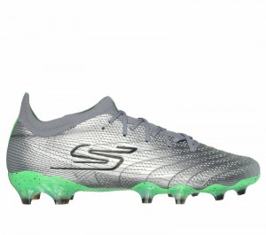 Zapatos De Fútbol Skechers SKX_01 - Low™ Hombre Plateados Verdes Claro | 192836KSC