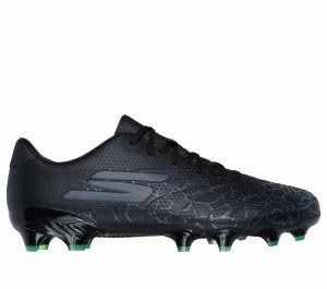 Zapatos De Fútbol Skechers SKX_ 1.5 Academy FG Hombre Negros Plateados | 087543LMJ