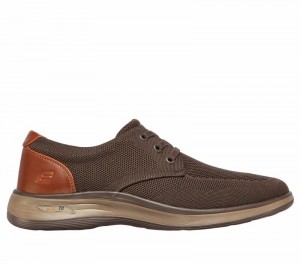 Zapatos Inteligentes Skechers Arch Fit Darlo - Weedon Hombre Verde Oliva Marrom | 107359FJS