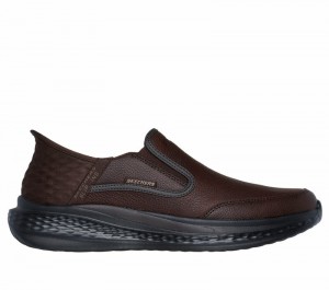Zapatos Inteligentes Skechers Slip-ins Relaxed Fit: Slade - Cooper Hombre Rojos Marrom | 761250EJQ