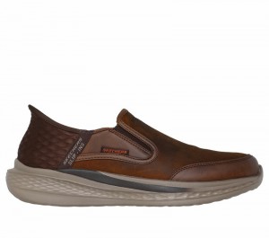 Zapatos Inteligentes Skechers Slip-ins Relaxed Fit: Slade - Cooper Hombre Marrom | 814739ZTW
