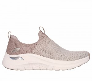 Zapatos Slip On Skechers Arch Fit 2.0 Mujer Grises Marrom | 218396WSK