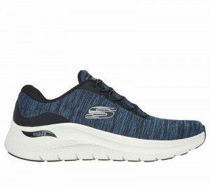 Zapatos Slip On Skechers Arch Fit 2.0 - Upperhand Hombre Turquesa Negros | 947135APN