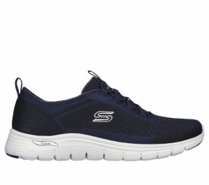 Zapatos Slip On Skechers Arch Fit Vista - Gleaming Mujer Azul Marino | 072419CVR