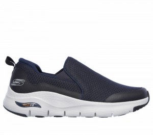 Zapatos Slip On Skechers Arch Fit - Banlin Hombre Azul Marino | 873592WCL