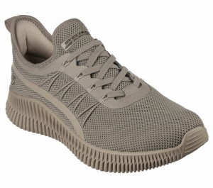 Zapatos Slip On Skechers BOBS Geo Hombre Grises Marrom | 206178IZW