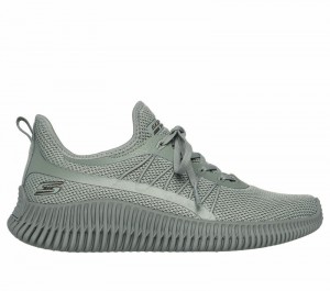 Zapatos Slip On Skechers BOBS Sport Geo - New Aesthetics Mujer Verde Oliva | 146789OLZ