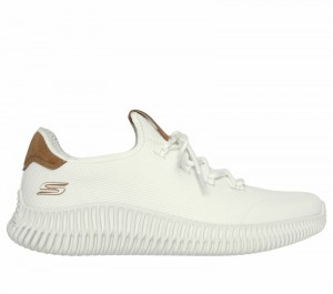 Zapatos Slip On Skechers BOBS Sport Geo - City Dapper Hombre Blancos | 951286XWO