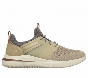 Zapatos Slip On Skechers Delson 3.0 - Cicada Hombre Grises Marrom | 064325XSP