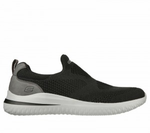 Zapatos Slip On Skechers Delson 3.0 - Fairfield Hombre Negros | 941025NHC