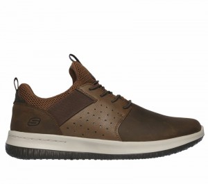 Zapatos Slip On Skechers Delson - Axton Hombre Marrom | 897125XSP