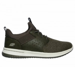 Zapatos Slip On Skechers Delson - Camben Hombre Verde Oliva | 596713ZRX