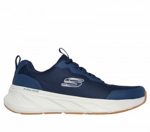 Zapatos Slip On Skechers Edgeride - Rekze Hombre Azul Marino Blancos | 605184BNJ