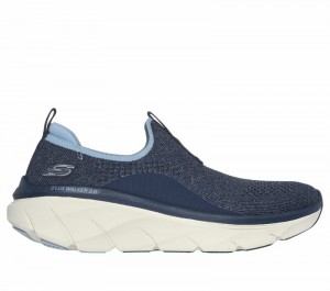 Zapatos Slip On Skechers Relaxed Fit: D'Lux Walker 2.0 - Bold State Mujer Azul Marino Azules | 367502XVB