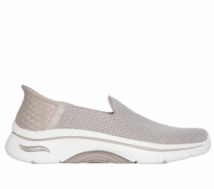 Zapatos Slip On Skechers Slip-Ins: GO WALK Arch Fit 2.0 - Delara Mujer Grises Marrom | 053261IOK