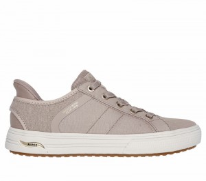 Zapatos Slip On Skechers Slip-ins: Arch Fit Arcade - Forever Cozy Mujer Grises Marrom | 537942HFA