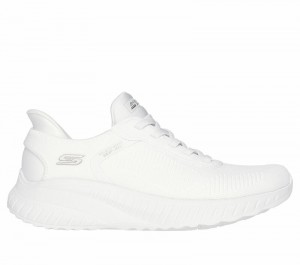 Zapatos Slip On Skechers Slip-ins: BOBS Sport Squad Chaos Mujer Blancos | 718025QHX