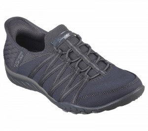 Zapatos Slip On Skechers Slip-ins: Breathe-Easy - Roll-With-Me Mujer Grises | 201548YWL