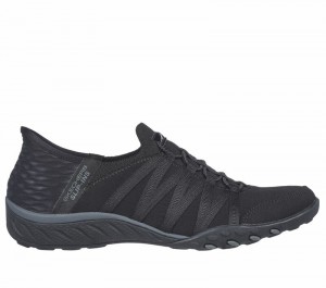 Zapatos Slip On Skechers Slip-ins: Breathe-Easy - Roll-With-Me Mujer Negros | 947156VRF