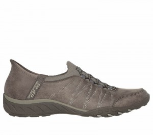 Zapatos Slip On Skechers Slip-ins: Breathe-Easy - Home-Body Mujer Grises Oscuro Marrom | 385406BDN
