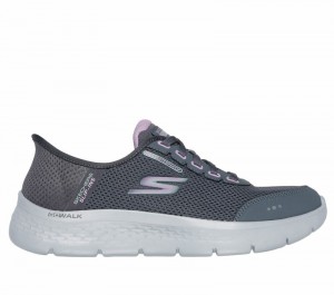 Zapatos Slip On Skechers Slip-ins: GO WALK Flex - Clear Creek Mujer Grises Lavanda | 179645PKN