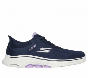 Zapatos Slip On Skechers Slip-ins: GO WALK 7 - Valin Mujer Azul Marino Lavanda | 203196GOF