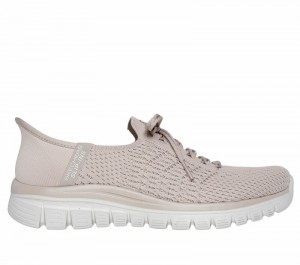 Zapatos Slip On Skechers Slip-ins: Graceful - First Blush Mujer Grises Marrom | 274063MSJ