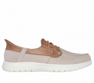Zapatos Slip On Skechers Slip-ins: On-the-GO Flex - Palmilla Mujer Grises Marrom | 723601ZVA