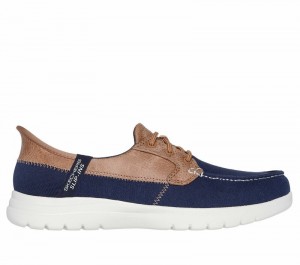 Zapatos Slip On Skechers Slip-ins: On-the-GO Flex - Palmilla Mujer Azul Marino | 062754IBN