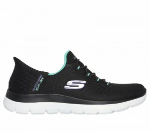 Zapatos Slip On Skechers Slip-ins: Summits - Diamond Dream Mujer Negros Turquesa | 037641LDC