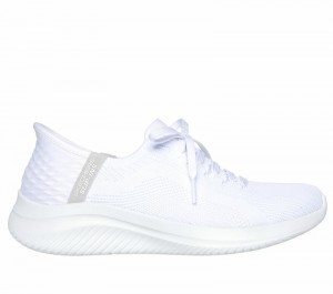 Zapatos Slip On Skechers Slip-ins: Ultra Flex 3.0 - Brilliant Mujer Blancos | 625047EUH