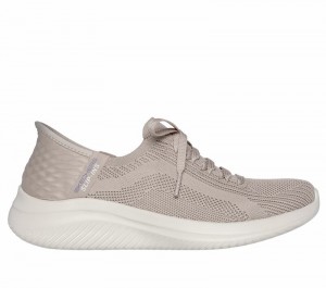 Zapatos Slip On Skechers Slip-ins: Ultra Flex 3.0 - Brilliant Mujer Grises Marrom | 578643AUL