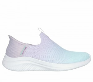 Zapatos Slip On Skechers Slip-ins: Ultra Flex 3.0 - Beauty Blend Mujer Lavanda Turquesa | 319807DVT