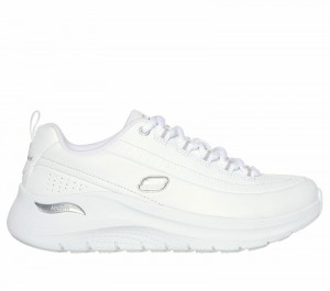Zapatos con Cordones Skechers Arch Fit 2.0 - Star Bound Mujer Blancos Plateados | 061498ROI