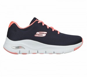 Zapatos con Cordones Skechers Arch Fit - Big Appeal Mujer Azul Marino Coral | 271956TBL