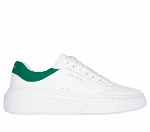 Zapatos con Cordones Skechers Cordova Classic Mujer Blancos Verdes | 473295VXN