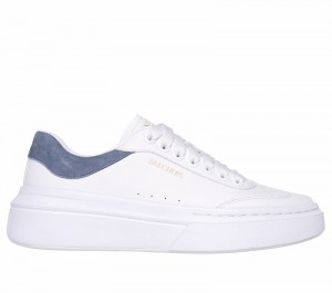 Zapatos con Cordones Skechers Cordova Classic Mujer Blancos Azules | 432719LAG