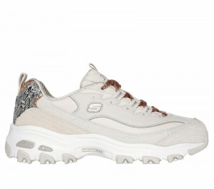 Zapatos con Cordones Skechers D'Lites - Golden Chic Mujer Beige Dorados | 063987GBU