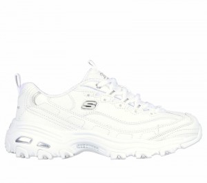 Zapatos con Cordones Skechers D'Lites - Fresh Start Mujer Blancos Plateados | 809653OAZ