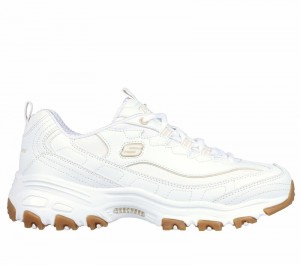 Zapatos con Cordones Skechers D'Lites - Good Neutral Mujer Blancos | 903475OPV