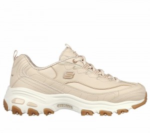 Zapatos con Cordones Skechers D'Lites - Good Neutral Mujer Beige | 860924YWQ