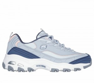 Zapatos con Cordones Skechers D'Lites - Popular Vote Mujer Azules Claro Multicolor | 035786OZY