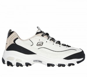 Zapatos con Cordones Skechers D'Lites - Retro Rewind Mujer Beige Negros | 697532MRQ