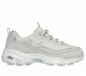 Zapatos con Cordones Skechers D'Lites - Reflections Mujer Grises Claro Plateados | 382967TMB
