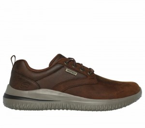 Zapatos con Cordones Skechers Delson 3.0 - Glavine Hombre Marrom | 843926INY