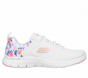 Zapatos con Cordones Skechers FLEX APPEAL 4.0 - LET IT BLOSSOM Mujer Blancos Multicolor | 042793IPR