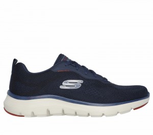 Zapatos con Cordones Skechers Flex Advantage 5.0 - Fosten Hombre Azul Marino Rojos | 802154SFC