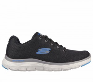 Zapatos con Cordones Skechers Flex Advantage 4.0 Hombre Negros Azules | 625749KXP