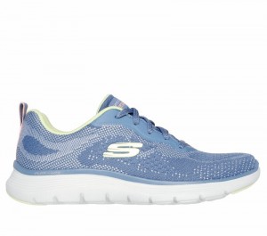 Zapatos con Cordones Skechers Flex Appeal 5.0 - Cruising Thru Mujer Azules Verdes Claro | 082416OFI